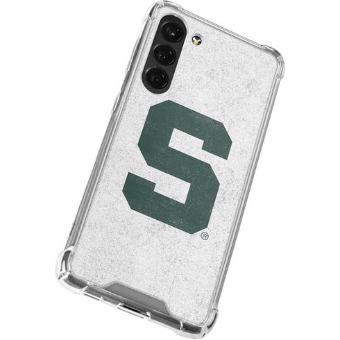 Michigan State University Spartans Mean Green S Galaxy S24 FE Clear Case