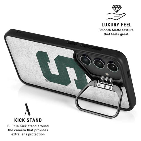 Michigan State University Spartans Mean Green S Galaxy S24 FE Kickstand Case