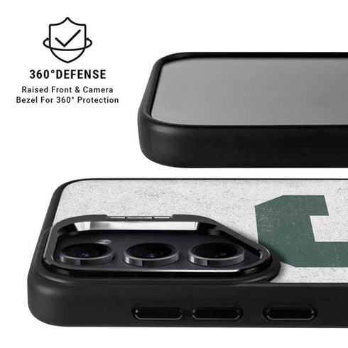 Michigan State University Spartans Mean Green S Galaxy S24 FE Kickstand Case