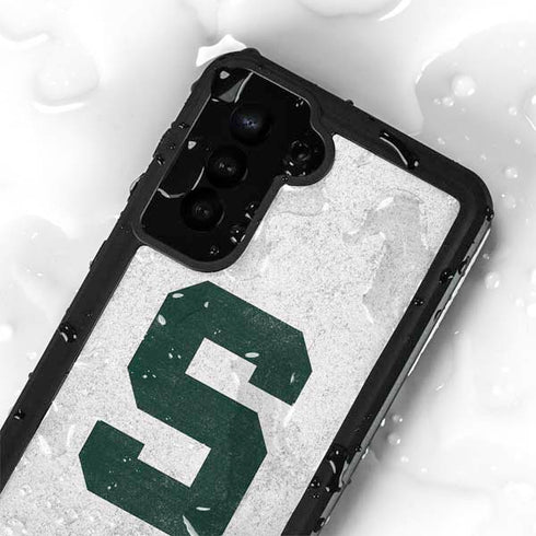Michigan State University Spartans Mean Green S Galaxy S24 Plus Waterproof Case