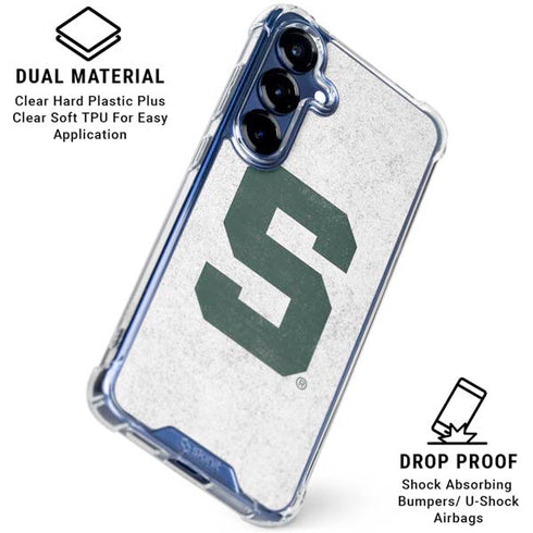 Michigan State University Spartans Mean Green S Galaxy S25 Plus Clear Case