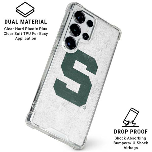 Michigan State University Spartans Mean Green S Galaxy S25 Ultra Clear Case