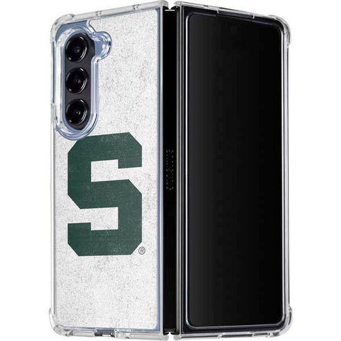 Michigan State University Spartans Mean Green S Galaxy Z Fold5 5G Clear Case