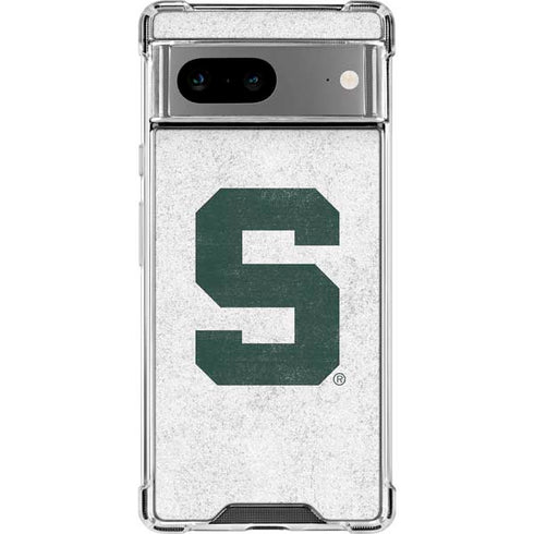 Michigan State University Spartans Mean Green S Google Pixel 8a Clear Case