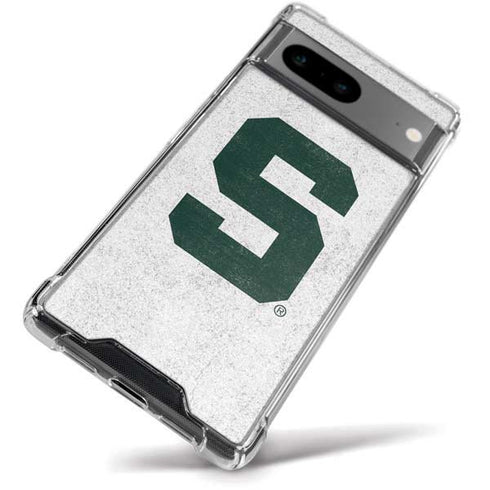 Michigan State University Spartans Mean Green S Google Pixel 8a Clear Case