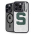 Michigan State University Spartans Mean Green S iPhone 14 Pro Kickstand Case