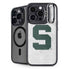 Michigan State University Spartans Mean Green S iPhone 14 Pro Max Kickstand Case