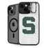 Michigan State University Spartans Mean Green S iPhone 15 Plus Kickstand Case
