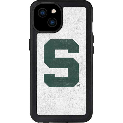 Michigan State University Spartans Mean Green S iPhone 15 Plus Waterproof Case