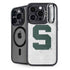 Michigan State University Spartans Mean Green S iPhone 15 Pro Max Kickstand Case
