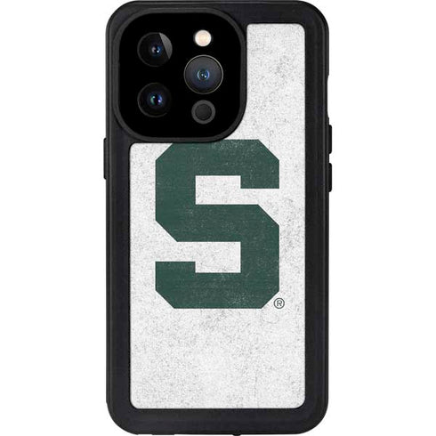 Michigan State University Spartans Mean Green S iPhone 15 Pro Waterproof Case