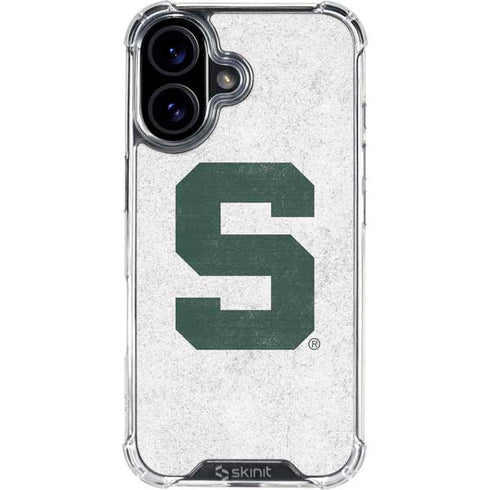 Michigan State University Spartans Mean Green S iPhone 16 Clear Case