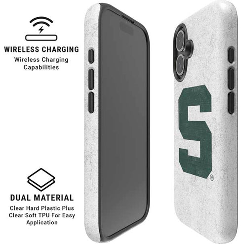Michigan State University Spartans Mean Green S iPhone 16 Magsafe Impact Case