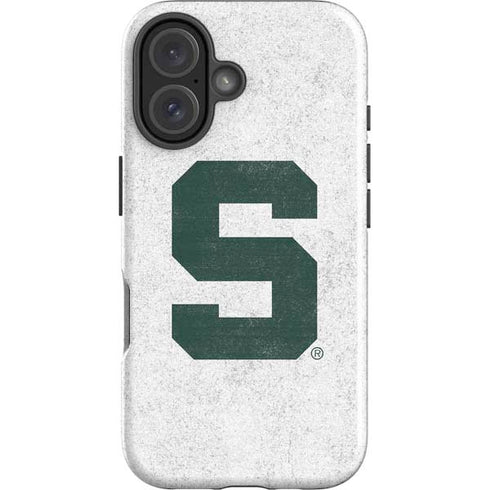 Michigan State University Spartans Mean Green S iPhone 16 Plus Impact Case