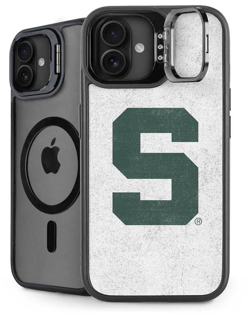 Michigan State University Spartans Mean Green S iPhone 16 Plus Kickstand Case