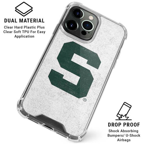 Michigan State University Spartans Mean Green S iPhone 16 Pro Max Clear Case