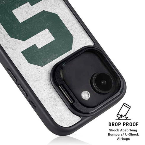 Michigan State University Spartans Mean Green S iPhone 16e Kickstand Case