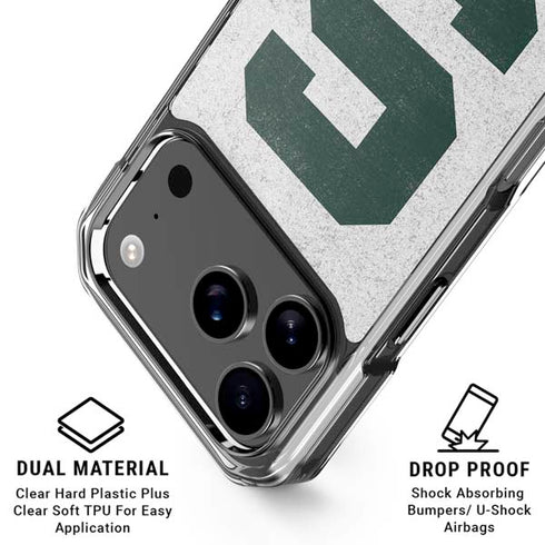 Michigan State University Spartans Mean Green S iPhone 18 Pro Clear Case