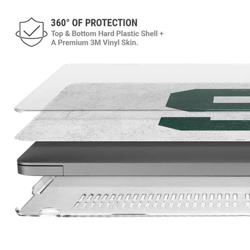 Michigan State University Spartans Mean Green S MacBook Pro 14in (2021-24) Case plus Skin