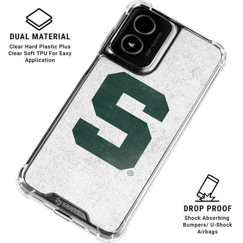Michigan State University Spartans Mean Green S Moto G Power 5G (2024) Clear Case
