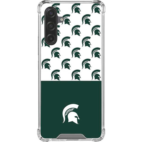 Michigan State University Spartans MSU Split Galaxy A17 Clear Case