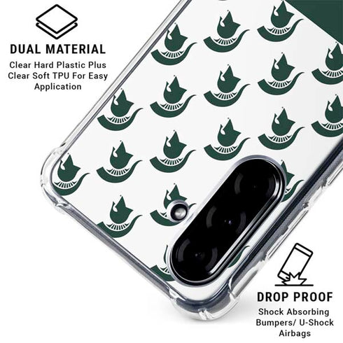 Michigan State University Spartans MSU Split Galaxy A36 5G Clear Case