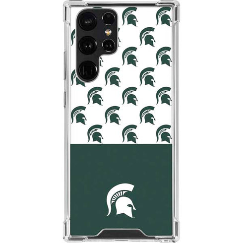 Michigan State University Spartans MSU Split Galaxy S23 Ultra Clear Case