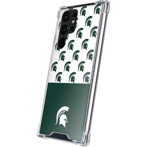 Michigan State University Spartans MSU Split Galaxy S23 Ultra Clear Case