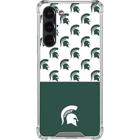 Michigan State University Spartans MSU Split Galaxy S24 FE Clear Case