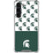 Michigan State University Spartans MSU Split Galaxy S24 FE Clear Case