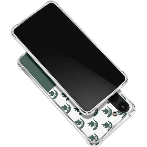 Michigan State University Spartans MSU Split Galaxy S24 FE Clear Case