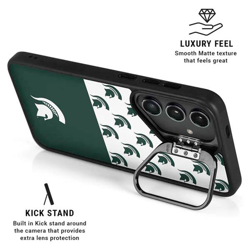 Michigan State University Spartans MSU Split Galaxy S25 Kickstand Case
