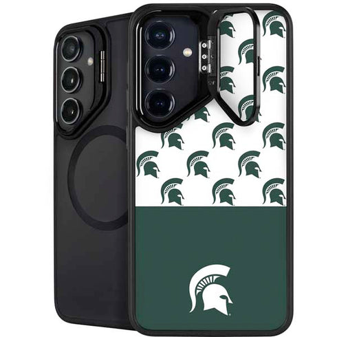 Michigan State University Spartans MSU Split Galaxy S25 Plus Kickstand Case