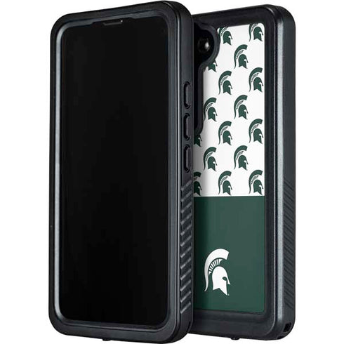 Michigan State University Spartans MSU Split Galaxy S24 Plus Waterproof Case
