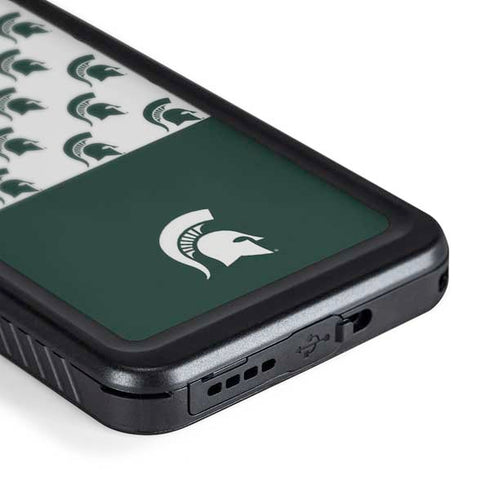 Michigan State University Spartans MSU Split Galaxy S24 Plus Waterproof Case