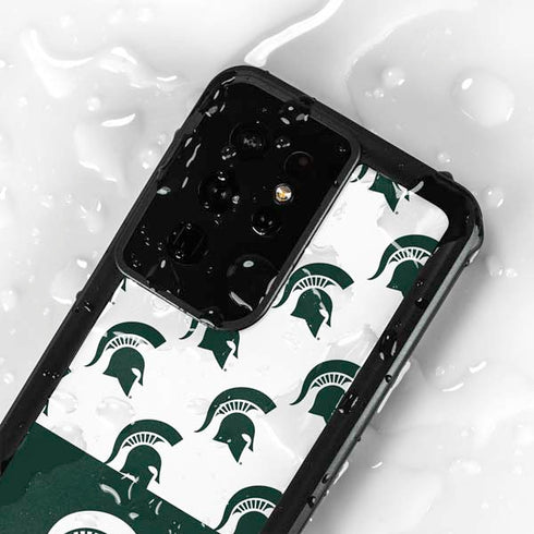 Michigan State University Spartans MSU Split Galaxy S24 Ultra Waterproof Case