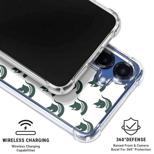 Michigan State University Spartans MSU Split Galaxy S25 Plus Clear Case