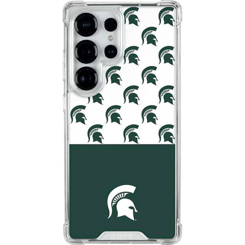 Michigan State University Spartans MSU Split Galaxy S25 Ultra Clear Case