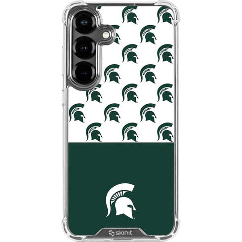 Michigan State University Spartans MSU Split Galaxy S26 Plus Clear Case