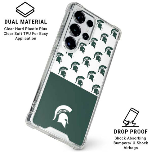 Michigan State University Spartans MSU Split Galaxy S26 Ultra Clear Case