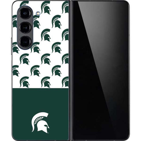 Michigan State University Spartans MSU Split Galaxy Z Fold5 5G Skin