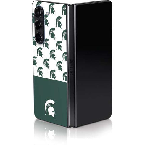 Michigan State University Spartans MSU Split Galaxy Z Fold5 5G Skin