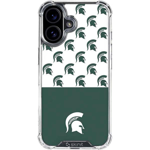 Michigan State University Spartans MSU Split iPhone 16 Clear Case