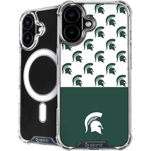 Michigan State University Spartans MSU Split iPhone 16 MagSafe Case