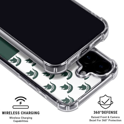 Michigan State University Spartans MSU Split iPhone 16 MagSafe Case