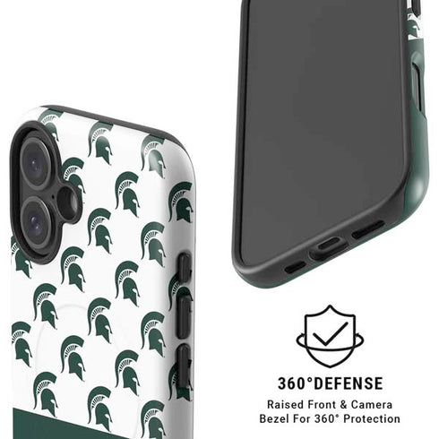 Michigan State University Spartans MSU Split iPhone 16 Magsafe Impact Case