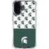 Michigan State University Spartans MSU Split iPhone 16 Plus Clear Case