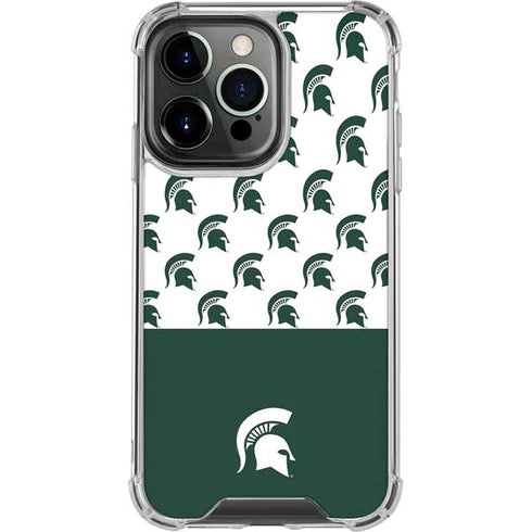 Michigan State University Spartans MSU Split iPhone 16 Pro Clear Case