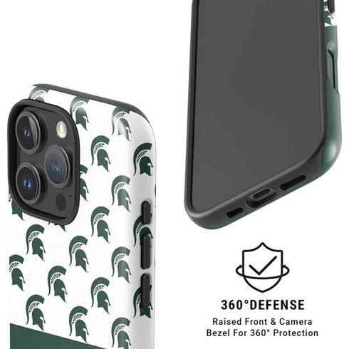 Michigan State University Spartans MSU Split iPhone 16 Pro Magsafe Impact Case