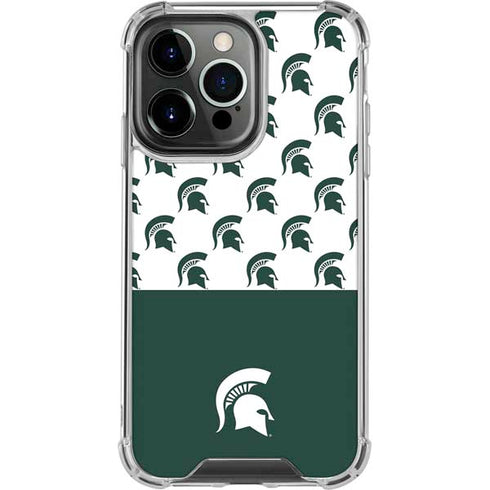 Michigan State University Spartans MSU Split iPhone 16 Pro Max Clear Case